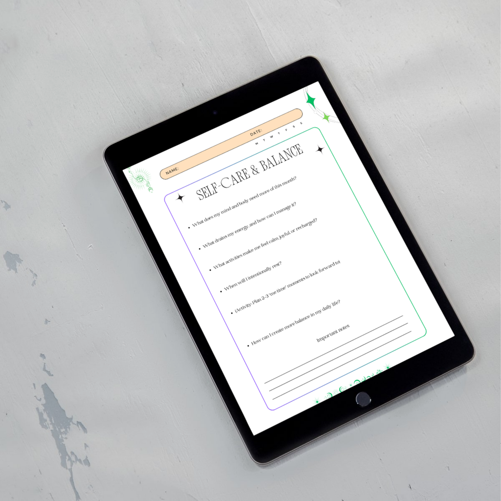 Monthly Reset & Intentions Journal