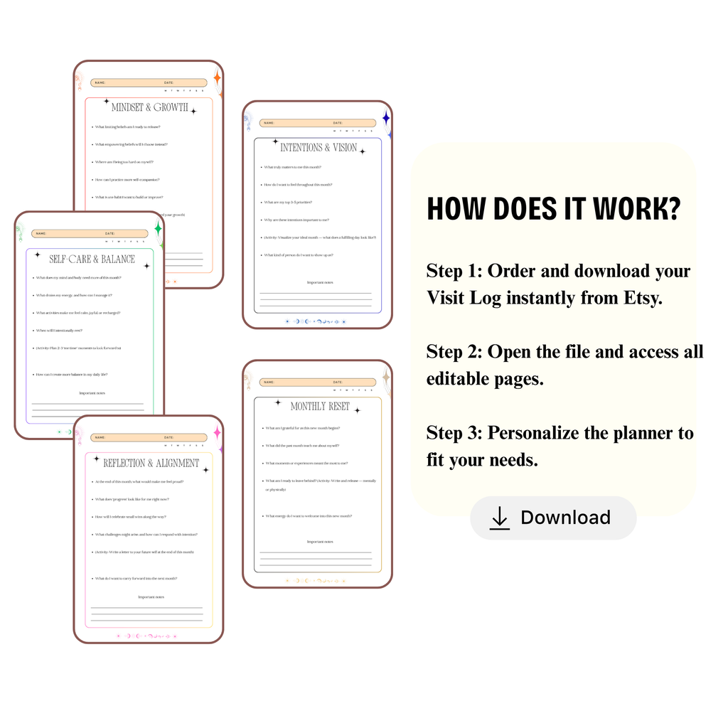 Monthly Reset & Intentions Journal